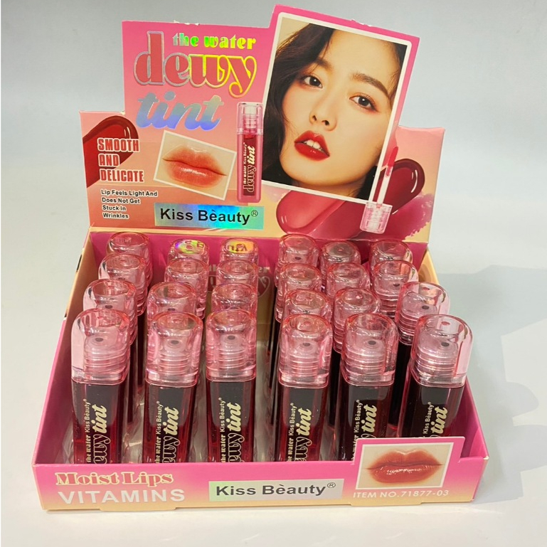 71877-03 ลิปทินท์ Kiss Beauty Lip Tint ฉ่ำวาว ติดทน กันน้ำ เกลี่ยง่าย 4เฉดสี