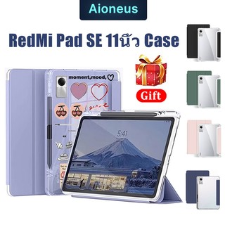 ใช้สำหรับ Redmi Pad SE เคส พร้อมถาดใส่ปากกา Case ฝาพับโปร่งใส cover เคส พับได้ สําหรับ Case ใช้กับ RedMi Pad SE 2023 11