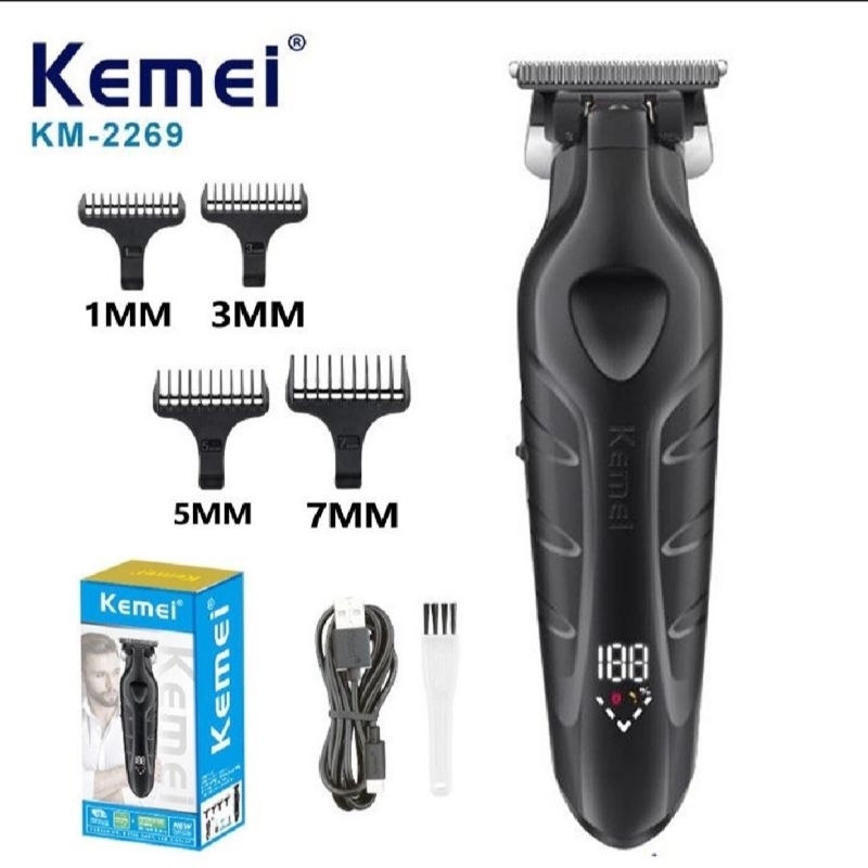 ปัตตาเลี่ยนไร้สายKM-2269  ชาร์จUSB น้ำหนักเบา เหล็กคุณภาพสู กำลังไฟ 5 วัตต์