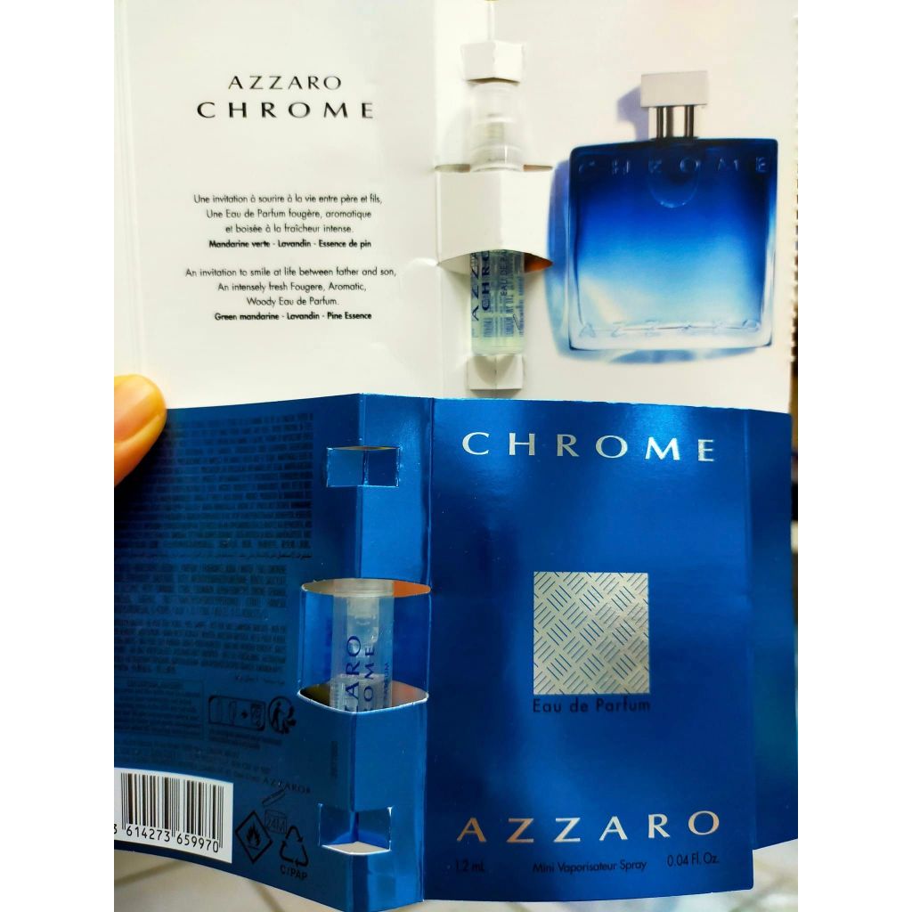 น้ำหอม ของแท้ 100 % ขนาดทดลอง 1.2ml Chrome EDP Azzaro
