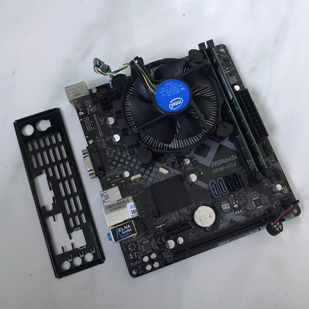 i5-4590+เมนบอร์ดAsrock H81M-VG4 +แรม8GB+ฝาหลัง+ซิ้งค์พัดลม