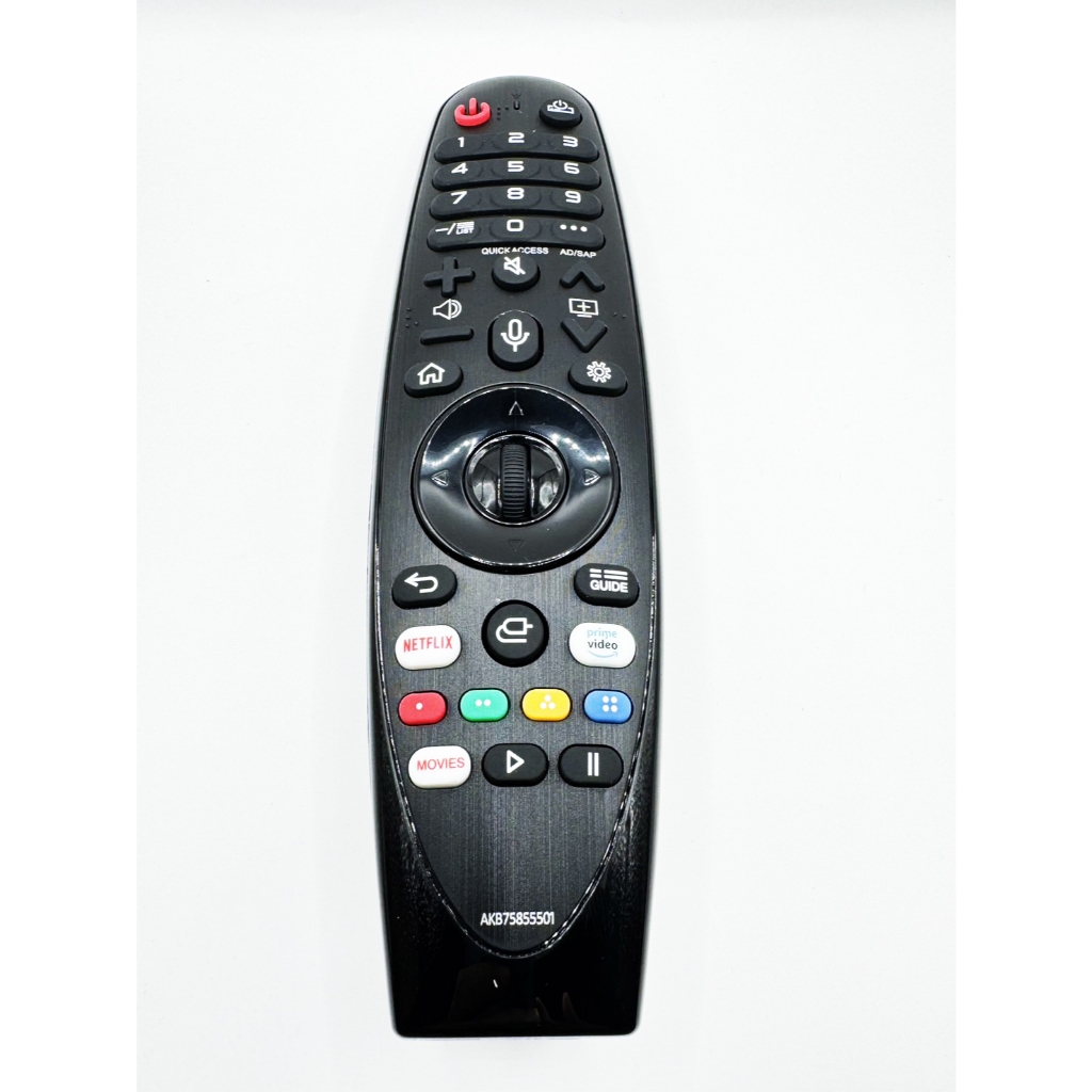 รีโมทสมาร์ททีวี LG Android TV อินฟราเรด (Akb75865501) ปุ่ม Netflix PrimeVideo ไม่มีเม้าส์/ไม่มีเสียง