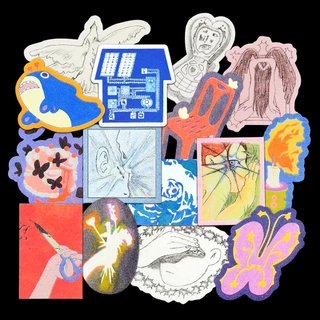 สติ๊กเกอร์ wunmoon ไดคัท handmade sticker พิมพ์สีพิเศษ ไม่กันน้ำ แบรนด์ Two in Row