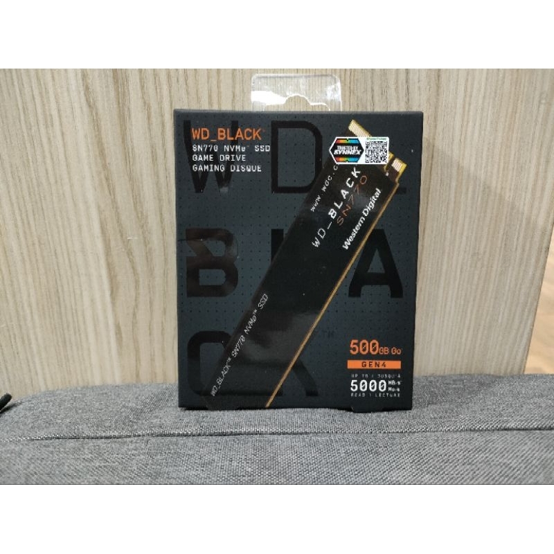 SSD 500GB(ของใหม่) m.2 PCIe4x4 nvme 2280 WD black SN770