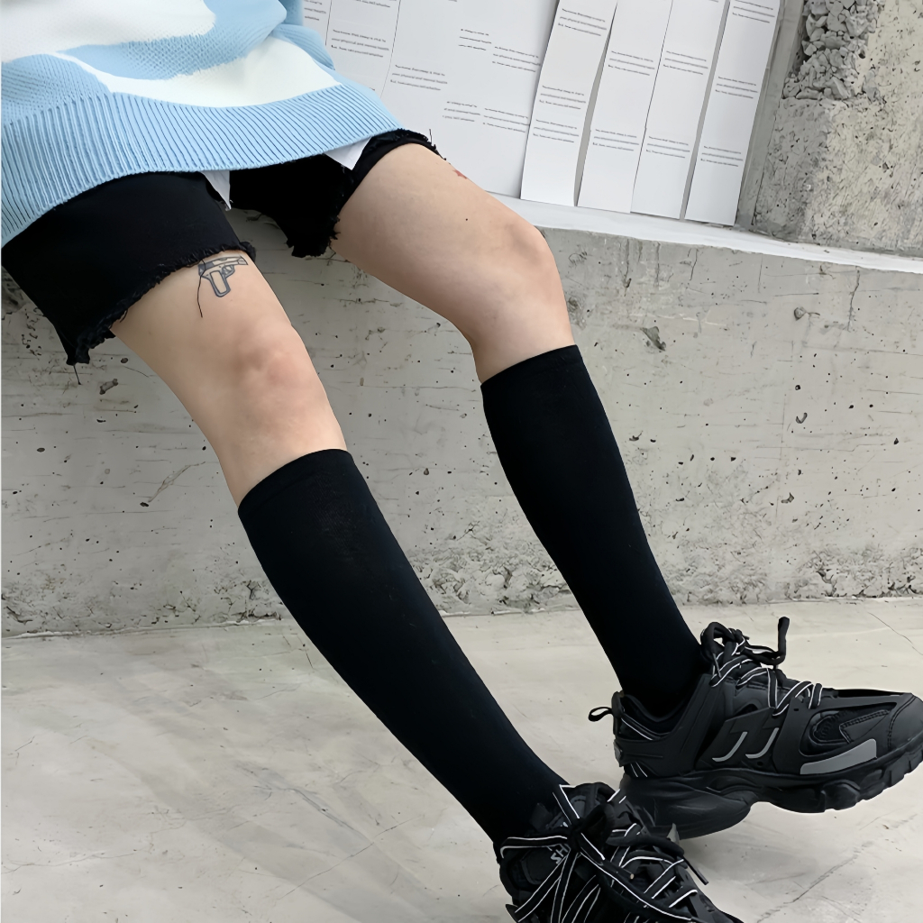 🚀 (ได้รับ 2-3 วัน) 🚀จัดส่งจากประเทศไทย~ถุงเท้ายาวถึงเข่าสไตล์เกาหลีสีลูกกวาดถุงเท้าผู้หญิงสไตล์วิทยาลัย - รูปที่ 5