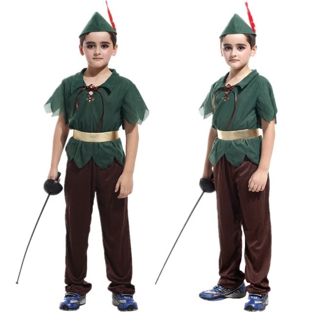 ชุดปีเตอร์แพน สำหรับเด็ก ชุดแฟนซี โรบินฮู้ด พรอพ ฮาโลวีน Forest Peter Pan / Robin Hood Costume for Kid