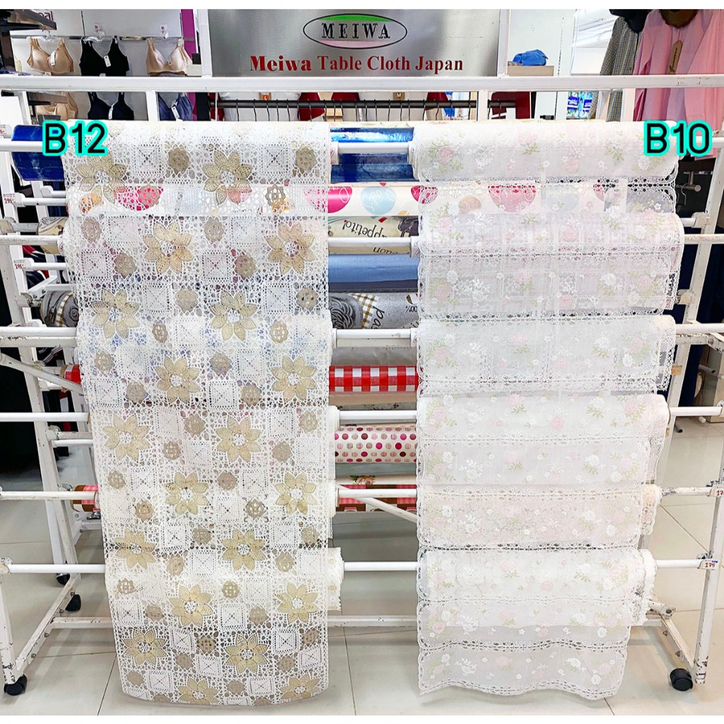 [ขายเป็นเมตร] MEIWA ผ้าปูโต๊ะ ผ้ายางลูกไม้ PVC หน้ากว้าง 50ซม. ยี่ห้อเมว่า จากประเทศญี่ปุ่น