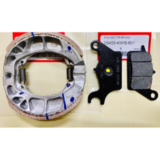 ชุดผ้าเบรก หน้า+หลัง เวฟ 110i 2009-2024+125i ปลาวาฬ 2005-202…