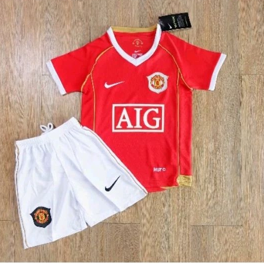 ชุดเด็ก Manchester United ย้อนยุค Classic 2006-07 เสื้อแมนยู Classic Vintage Jersay