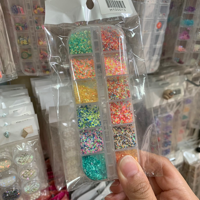 กลิตเตอร์ อะไหล่ติดเล็บ กลิตเตอร์ผงติดเล็บ เฟลค กลิตเตอร์ glitter nail - รูปที่ 3