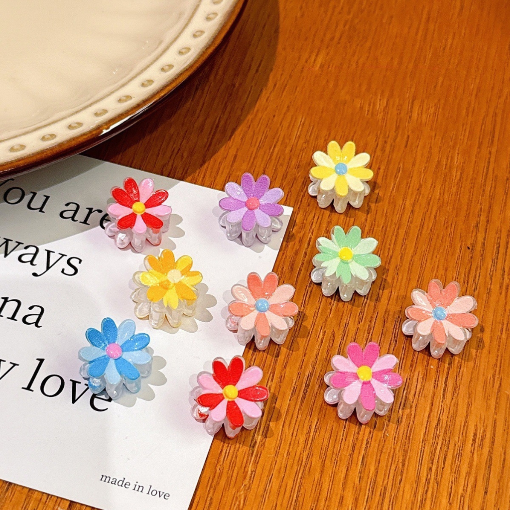 กิ๊บติดผม ร้านสุ่มสีให้ค่ะ  ลายดอกไม้สีแคนดี้ ลายการ์ตูน หวานน่ารักมินิ สไตล์เกาหลี