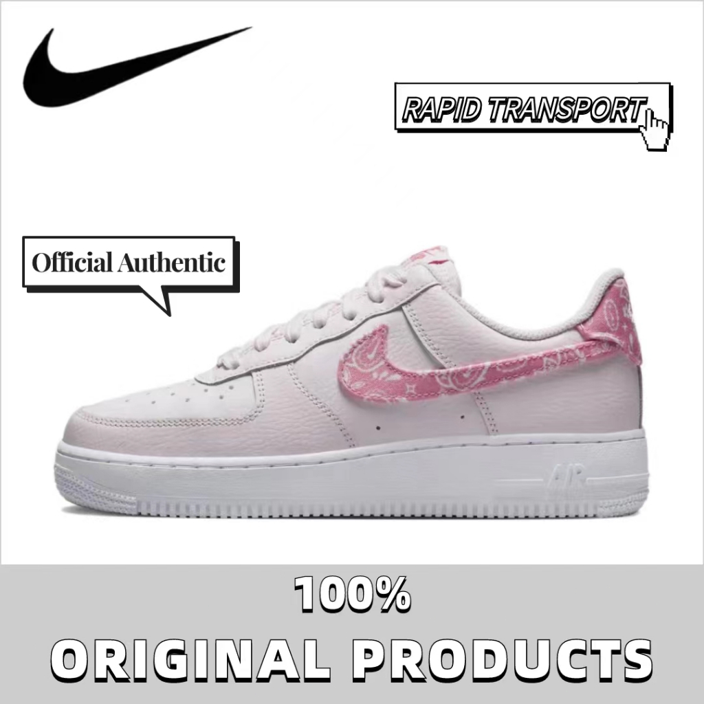 Nike Air Force 1 Low "Pink Paisley" รองเท้าส้นสูง รองเท้ากีฬาชายและหญิง