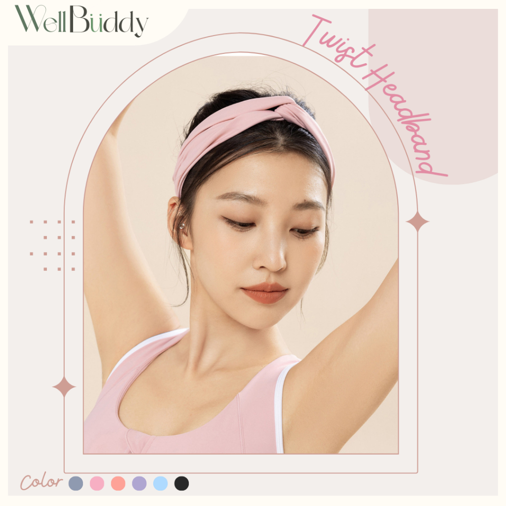 WellBuddy ยางคาดผมออกกำลังกาย ผ้าคาดผม (Exercise Headband)