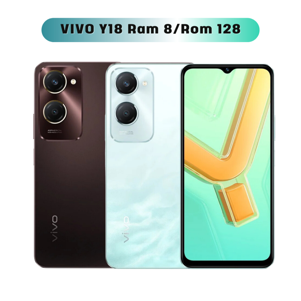 โทรศัพท์มือถือ vivo Y18 - วีโว่ หน้าจอ 6.56 นิ้ว Ram 8GB/Rom 128GB รับประกันศูนย์ 1 ปี