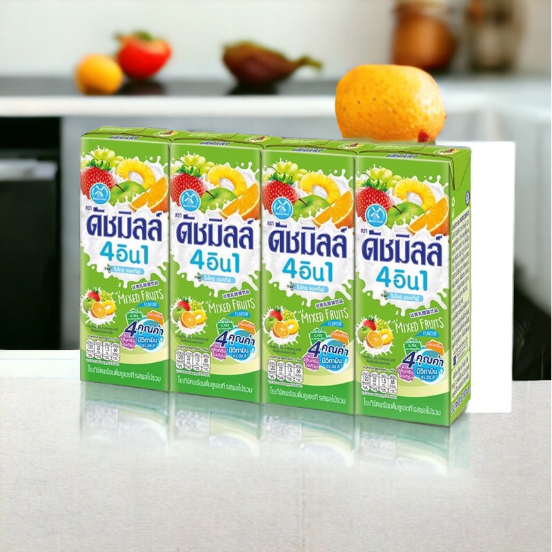 (แพ็ค 4กล่อง) ดัชมิลค์นมเปรี้ยว ขนาด 180 ml