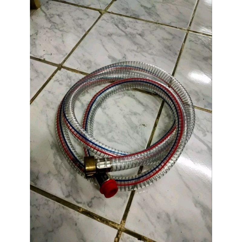 สายดูดพ่นยาสามสูบ ขนาด 3/4" (6 หุน) สีใส มีขดลวดข้างในสาย (01-2100)
