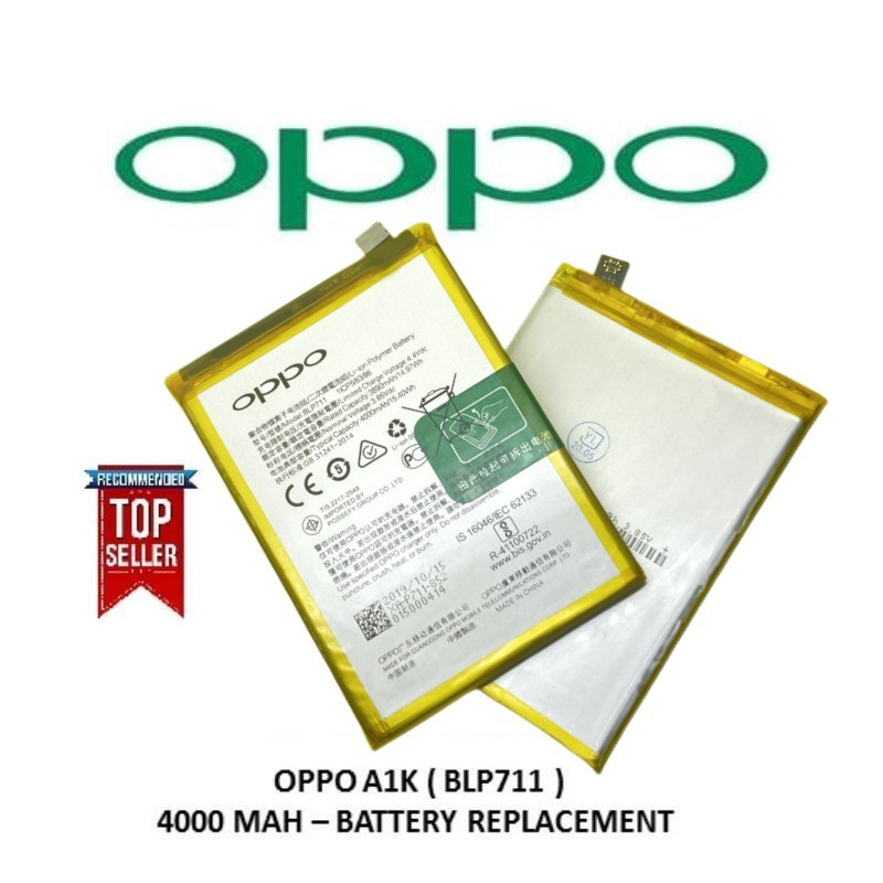 แบตoppo A1k BLP711 4000 mAh Battery OPPO a1K BLP711 แท้ แบตเตอรี่ OppoA1K