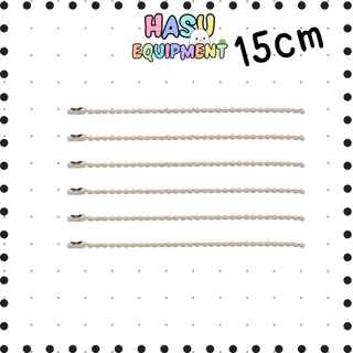 HasuEquipment 1 เส้น โซ่ไข่ปลา 15cm ขนาดเม็ด 2.4mm สำหรับทำพวงกุญแจ DIY Hasu Equipment [BC15]