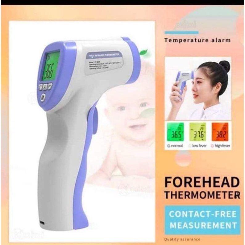 เครื่องวัดอุณหภูมิดิจิตอล🤦‍♀️ อุณหภูมิหน้าผากแบบไม่สัมผัสอินฟราเรดแบบมือถือ