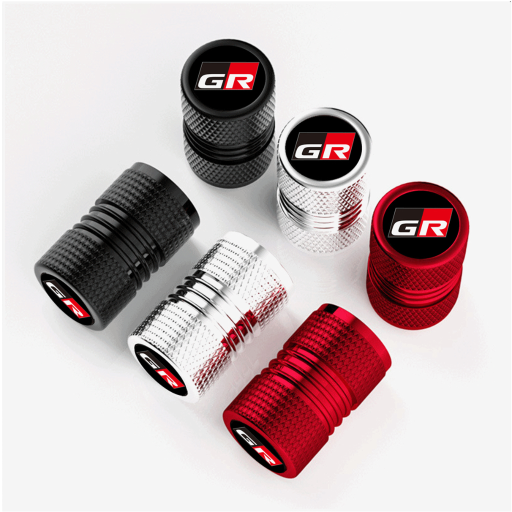 จุกปิดลมยาง ฝาปิดจุกลม ยางรถยนต์ 4 pcs ใช้ได้กับรถทุกรุ่น สต็อกในไทย รุ่น GRTW สต็อกในไทยพร้อมส่ง