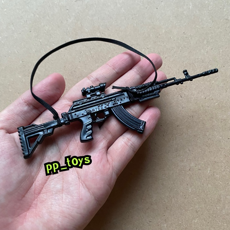 โมเดล M762 Beryl PubG สีดำ พร้อมสายสะพาย 1:6