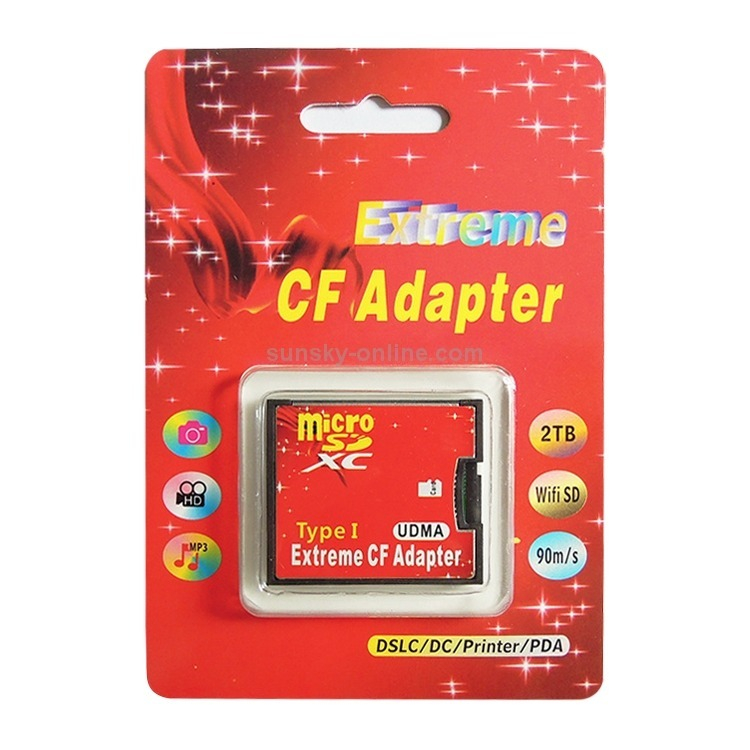 Micro SD เป็น CF Compact Flash Memory Card Adapter, 1-Socket