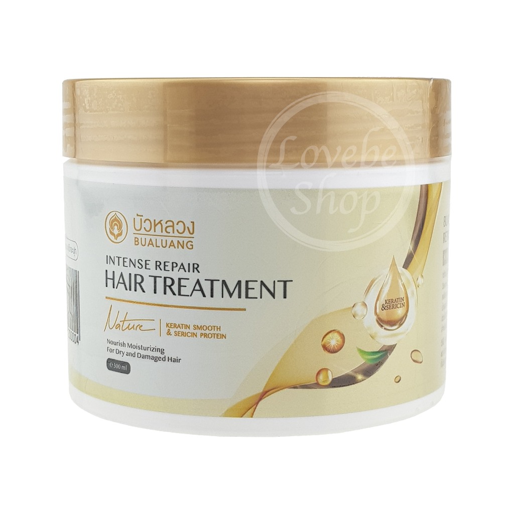 บัวหลวง อินเทนซ์ รีแพร์ แฮร์ ทรีทเม้นท์ 300 มล. BUALUANG Intense repair hair treatment 300 ml.