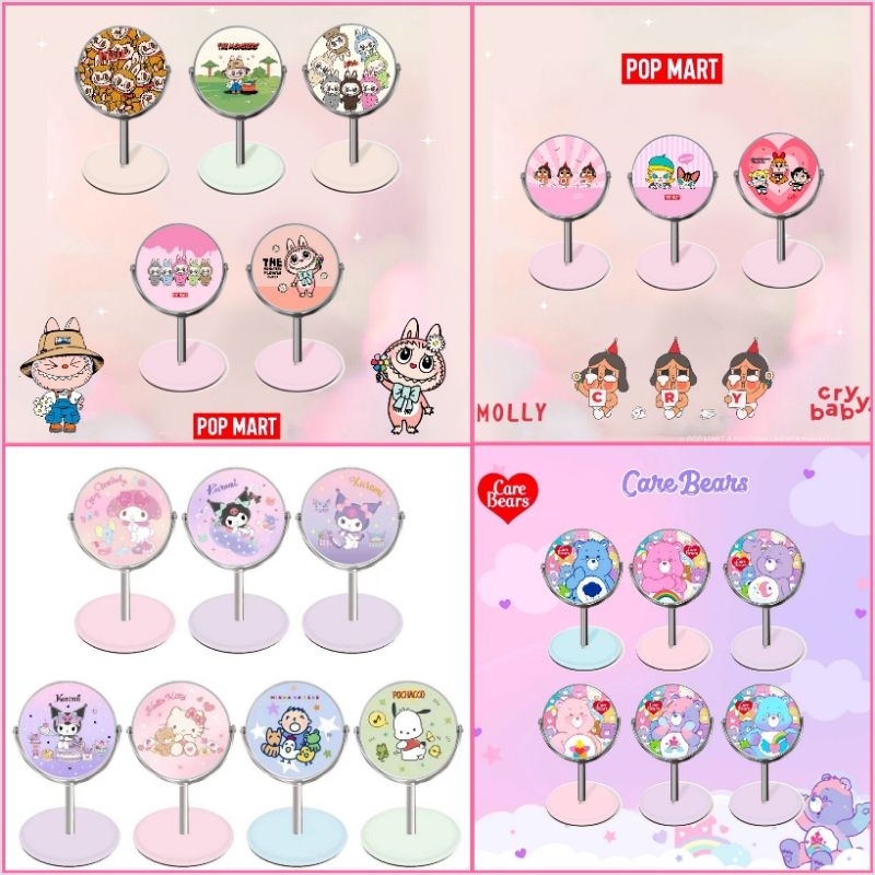 พร้อมส่งในไทย กระจกตั้งโต๊ะ พกพา ลายน่ารัก