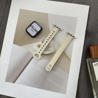 เหมาะสำหรับ iwatch ultra S11 10 9 8 6 7 5 4 32 1 se double buckle ของแท้หนังบางสายนาฬิกา49mm46mm44mm45mm42mm41mm38mm40mm