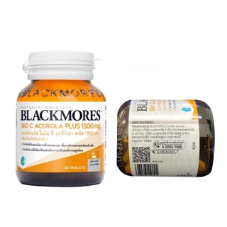 แพ็ค 3สุดคุ้ม BLACKMORES Bio C Acerola Plus 1500mg. 40 Tablets แบลคมอร์ส ไบโอ ซี