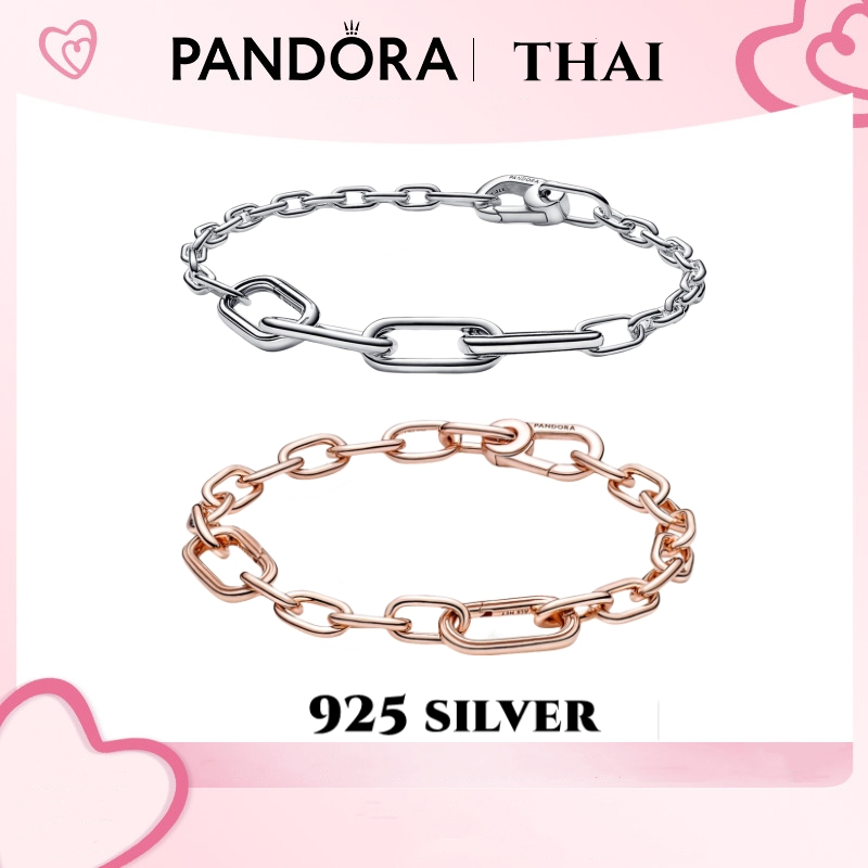 [ส่งจากกรุงเทพ]Pandora สร้อยข้อมือ กำไล แท้ 925 silver copper-silver alloy Pandora ME Chain link bracelet ของแท้ 100%