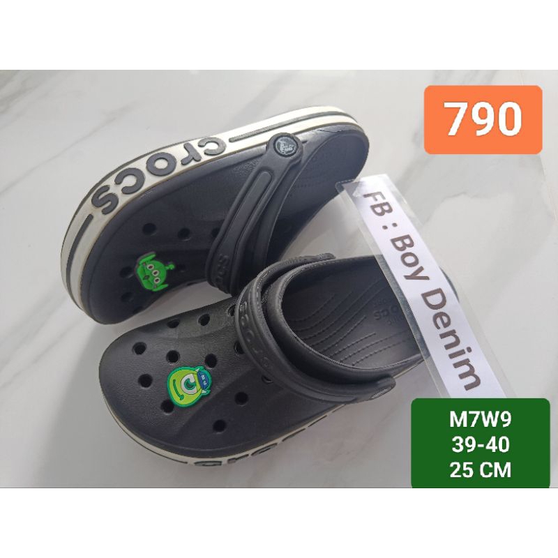 Crocs CRocband Baya มือ2แท้💯 สีดำ 🚨 M7W9 / ไซส์ 39-40/  ยาว 25 CM