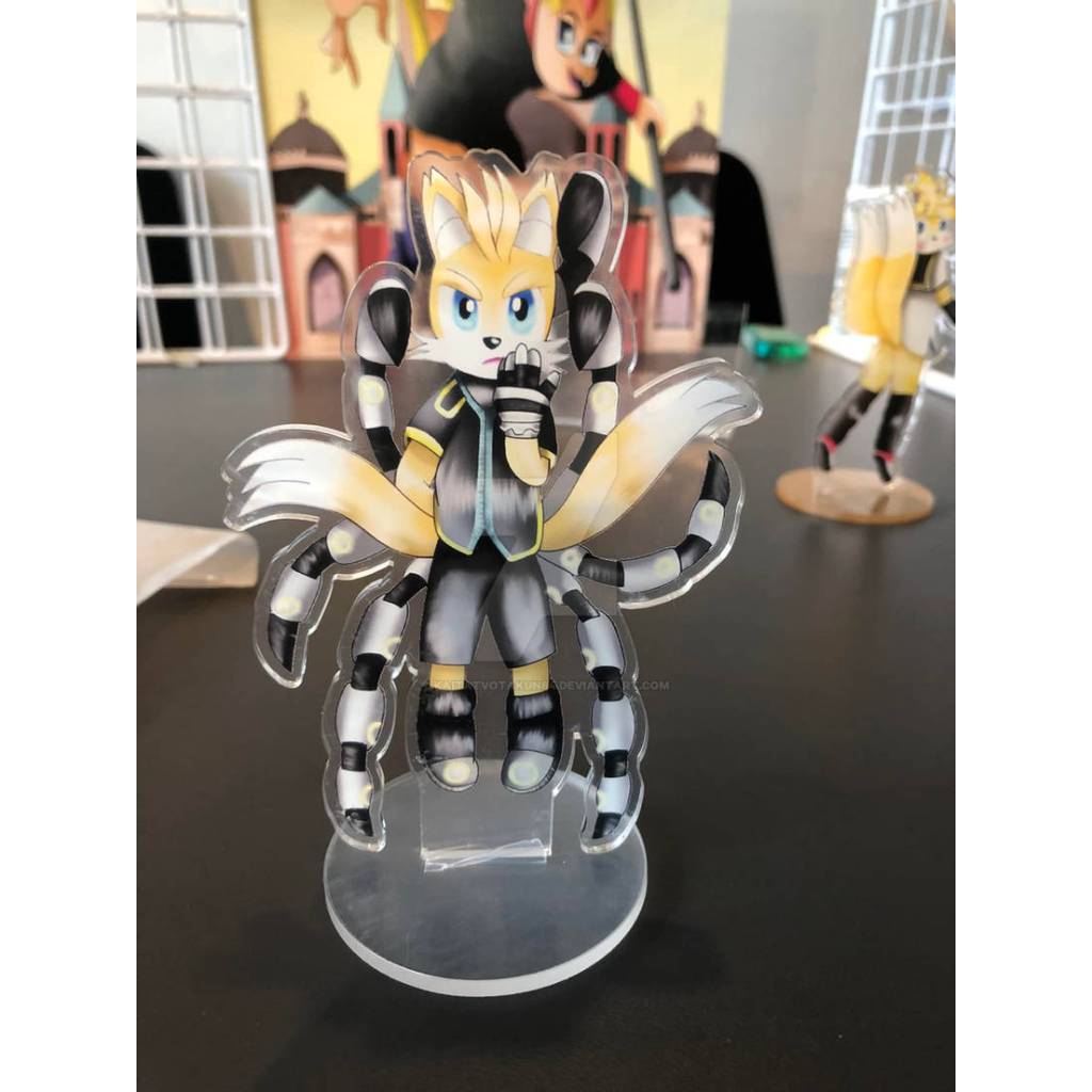 Sonic Prime Nine Tails Acrylic Glass Stand  ขาตั้งกระจกอะคริลิค 12cm Fanart