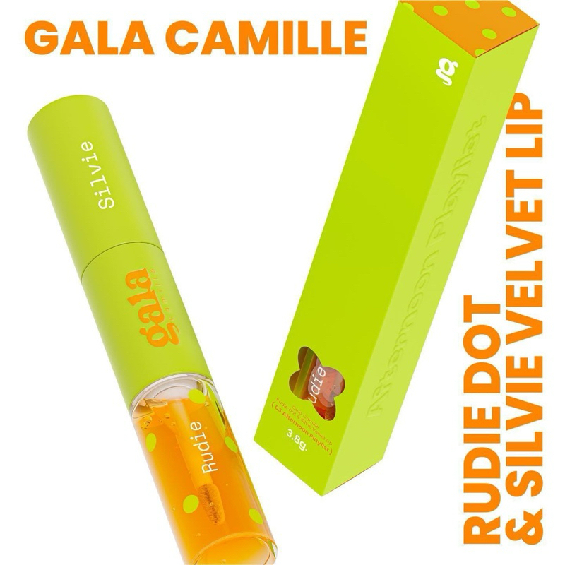 Gala Camille Rudie Dot & Silvie Velvet Lip ลิป + บลัชสีสดใสในแท่งเดียว🍒