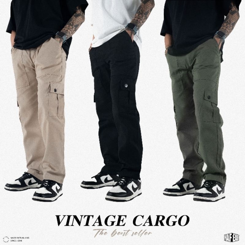 กางเกงวินเทจขายาว 6 กระเป๋า MAFEARของแท้ 100%