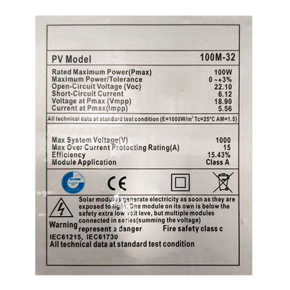 【Hot Sale🔥】แผงโซล่าเซลล์ 18V100W/150W/200W solar panel  มีรับประกัน แผง โมโน 18V100วัตต์/200วัตต์ แผงโมโน โซล่าเซลล์ - รูปที่ 6