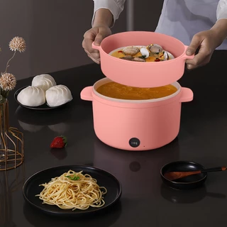 [พร้อมส่ง] หม้อไฟฟ้า2 ลิตร หม้ออเนกประสงค์ ต้ม นึ่ง อุ่นอาหาร เคลือบเซรามิค