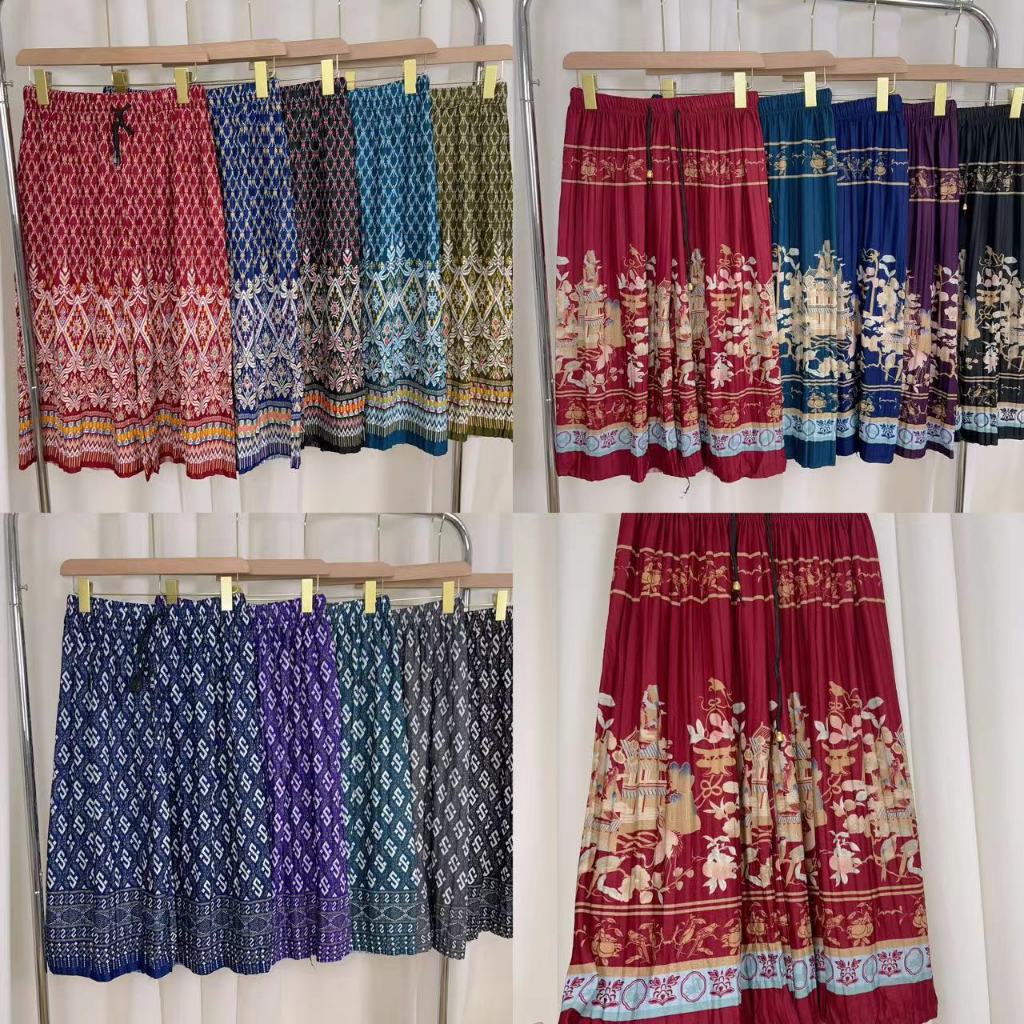 กางเกงลายไทยขาปล่อยใส่สบายสุดกางเกง 8 ส่วน🍁สินค้าถ่ายจากงานจริงAAD