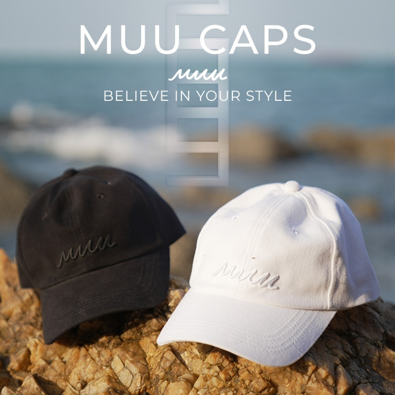 Muu Cap Black / White - Numeral Collection II - Cap หมวกเบสบอล