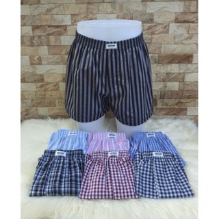 👔 กางเกงบ๊อกเซอร์ผู้ชาย Cotton ทอลาย ผ้าเชิ้ต เบาสบาย เส้นใย…