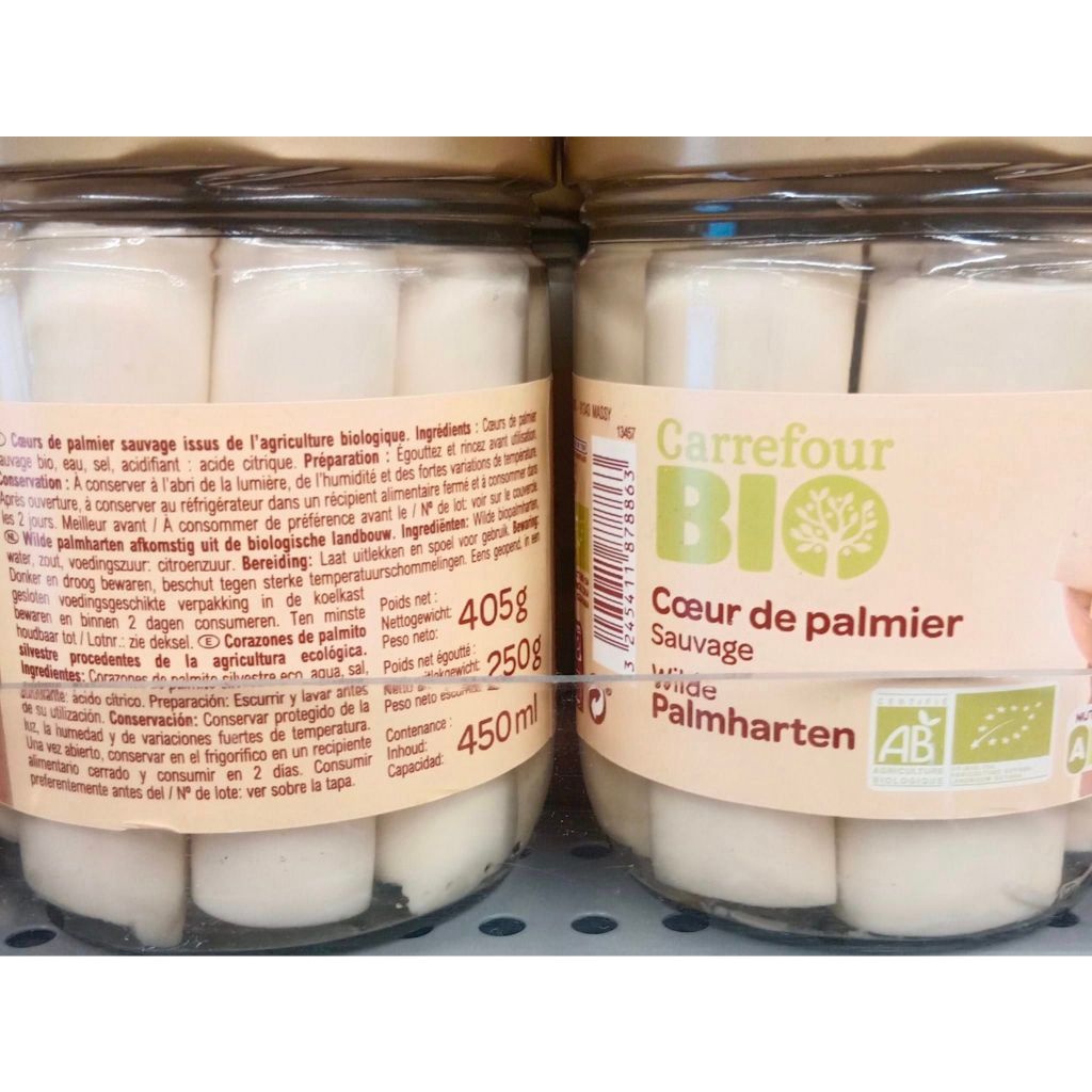 CARREFOUR Coeur De Palmier / Palm Hearts 405g * XL JAR *