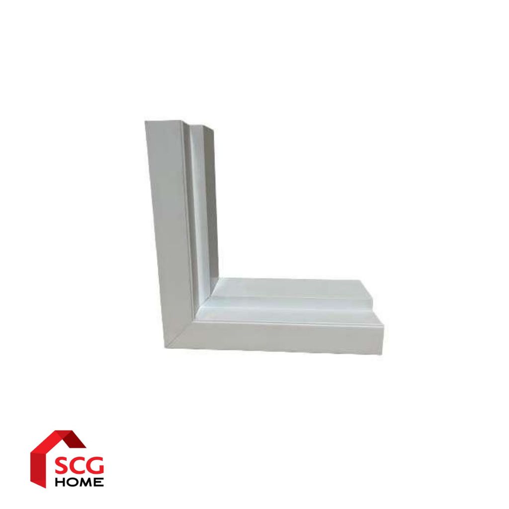 HOME CHOICE วงกบ UPVC 80x200 ซม. 2"x4" ฐาน 10 ซม. สีขาว