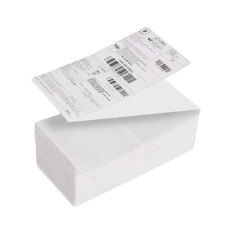WELPACK【แบบพับ(fold) 500 แผ่น 100x150】สติ๊กเกอร์ความร้อน สติกเกอร์ บาร์โค้ด ลาเบล ใบปะหน้า Thermal paper Label Sticker