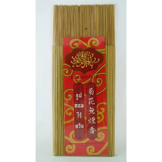 MEI HUAธูปไร้ควันสีทองตราดอกเบญจมาศมีกลิ่นหอมมีขนาด25ซม.และ33ซม.SMOKELESS INCENSES JOSS STICKS