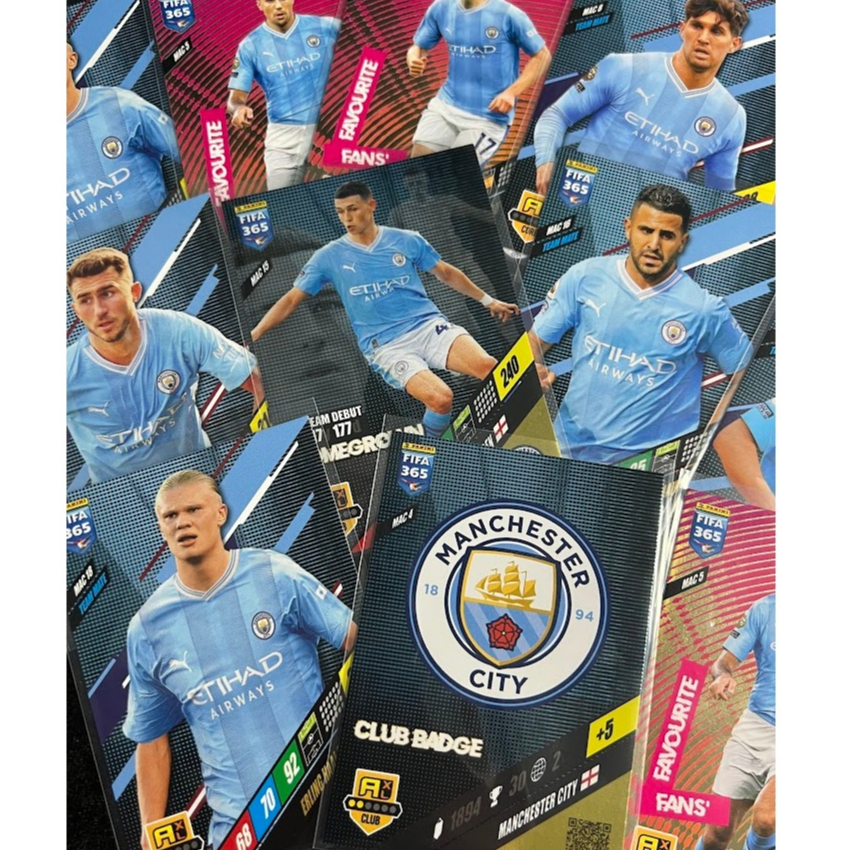 MANCHESTER CITY / ADRENALYN XL PANINI CARDS / FOOTBALL 365 2024  / Choose From List + FREE GIFT