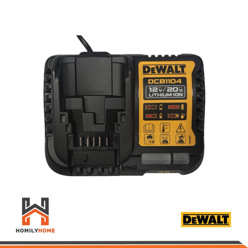 DEWALT แท่นชาร์จแบตเตอรี่ 4.0A 18V. รุ่น DCB1104 DCB1104-B1 (มาแทนรุ่น DCB115)