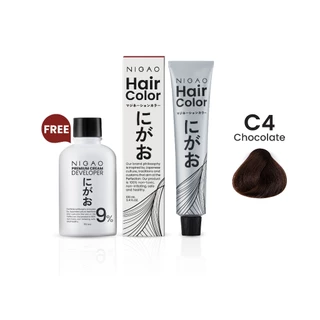 [ฟรี Developer] NIGAO Hair Color Fashion C4 Chocolate | นิกาโอะ ครีมเปลี่ยนสีผม สีย้อมผม สีน้ำตาล ช็อกโกแลต 100 mL