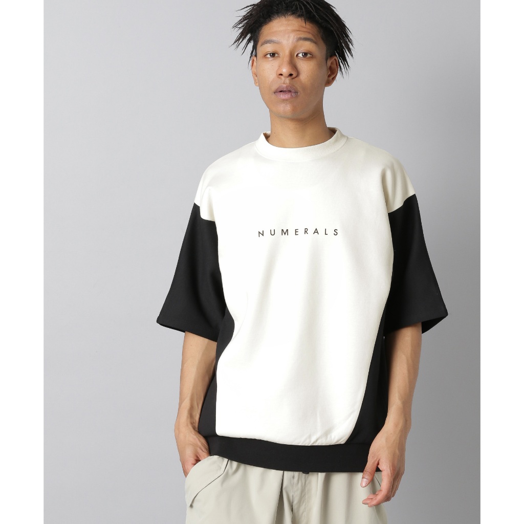 [UNISEX] [NUMERALS] Sweat collar Kirikae T-shirt