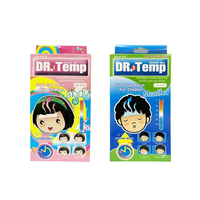 Dr.Temp แผ่นเจลลดไข้เด็ก12แผ่น