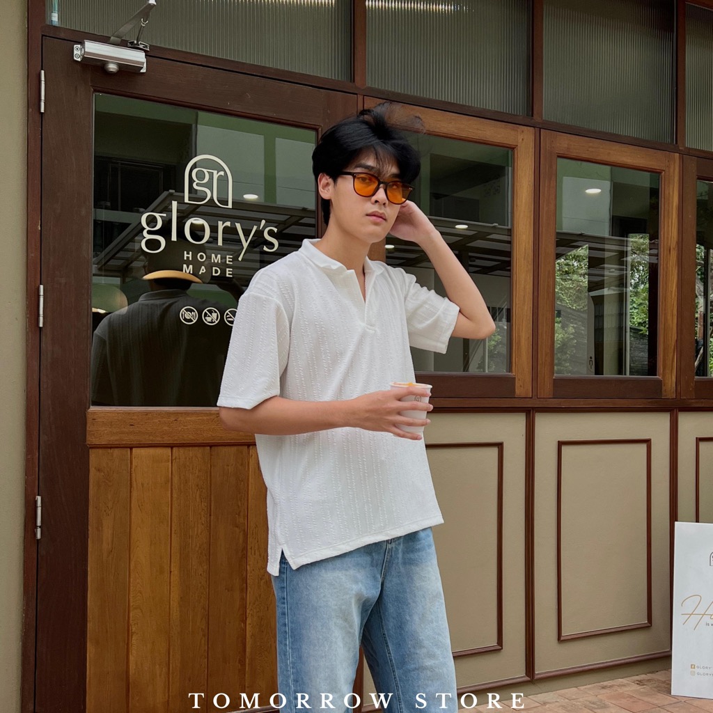 TOMORROW-เสื้อโปโล สไตล์เกาหลี Polo Korean style Tomorrow รุ่น T-1200